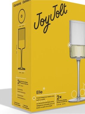 Jolt Elle Clear White Wine Glasses - Clear, White